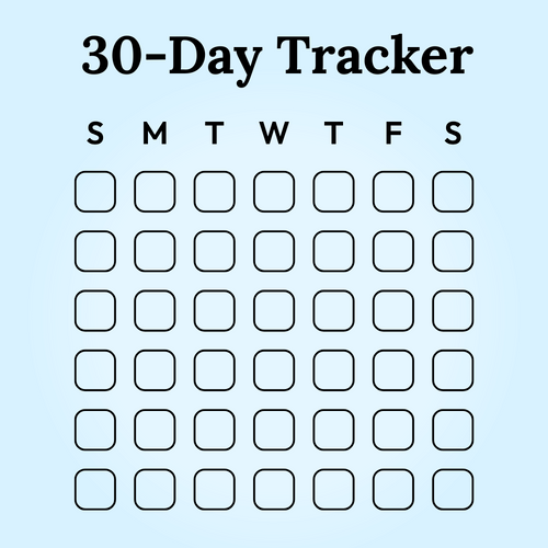 30-Day Daily Breath & Confidence Tracker