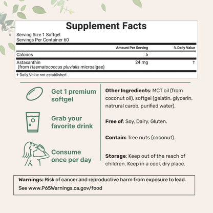 Premium Astaxanthin - 24mg Extra Strength