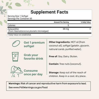 Premium Astaxanthin - 24mg Extra Strength
