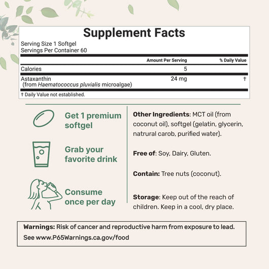 Premium Astaxanthin - 24mg Extra Strength